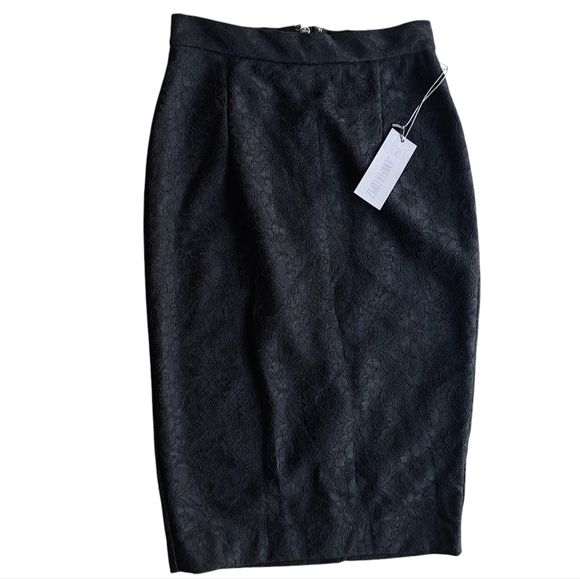 Jennifer Lopez Dresses & Skirts - JLO Midi Slim Lace Lined Pencil Skirt back Zipper